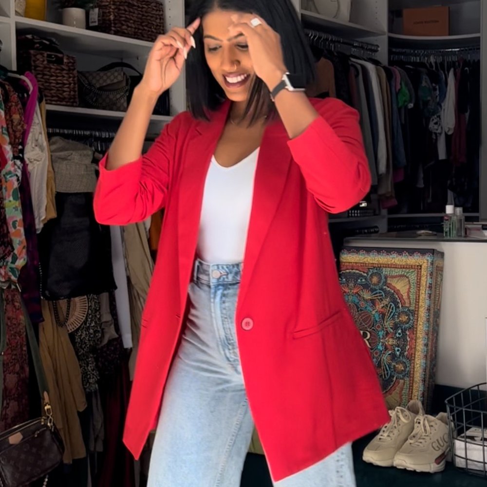 Nordstrom Leith Red Blazer